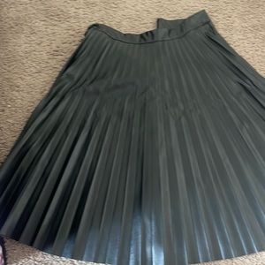 Black faux leather skirt